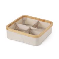 4 rekeszes kosár bézs