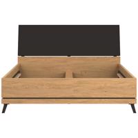 Ágy Ate At15/160 tölgy/Fekete