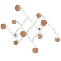 Akasztó fal HorgokkalGc5014 Fehér/Természetes