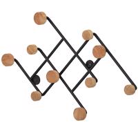 Akasztó fal HorgokkalGc5014 Fekete/Természetes