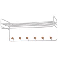 Akasztó fal Polccal és kampókkal Gc7230 Fehér/Természetes