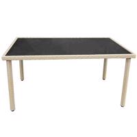 Asztal technorattan Dandy természetes 150x90 cm