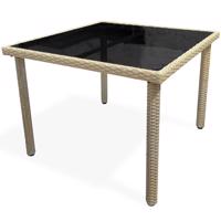 Asztal technorattan Dandy természetes 90x90 cm