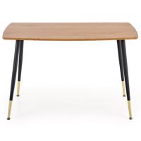 Asztal Tripolis 120x70 Mdf/Acél – Tölgy Aranysárga/Fekete/Aranysárga
