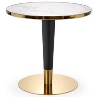 Asztall Morata 79 ceramika/acél – fehér üveggolyó/fekete/arany