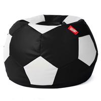 Babzsák labda öko-bőr fekete-fehér