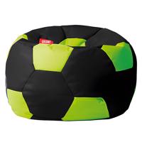 Babzsák labda öko-bőr fekete-lime