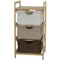 Bambusz szekrény 3 fiókkal 39x36 h75