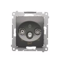 DASK/48 Végső R-TV-SAT antenna aljzat antracit