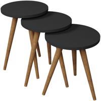 Dohányzóasztal Fd-Wdl3pccts-007 Antracit/Természetes