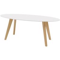 Dohányzóasztal Frida  112X56X43.5 fehér / natúr