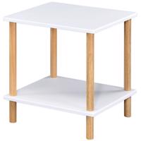 Dohányzóasztal Gc7404 40x40x45 Fehér/Természetes