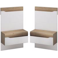 Éjjeliszekrény 2db Avallon bükk ibsen/fehér