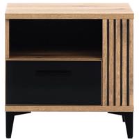 Éjjeliszekrény Aris As15 tölgy/Fekete