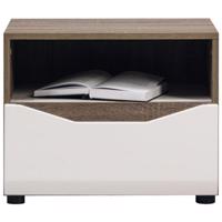 Éjjeliszekrény Lionel Li13 tölgy S./ Fehér