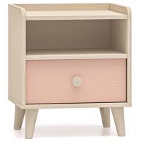 Éjjeliszekrény Mevel 10 Sivatagi homok/Mill. Pink