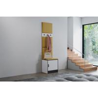 Előszobafal bútor Roj 10 fehér + Kronos 01 méz