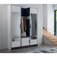 Előszobafal bútor Roj 12 fehér + Kronos 09 Kék