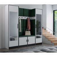 Előszobafal bútor Roj 18 fehér + Kronos 19 zöld