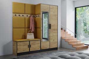 Előszobafal bútor Roj 21 craft + Kronos 01 méz