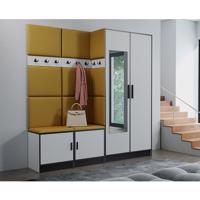 Előszobafal bútor Roj 21 fehér + Kronos 01 méz