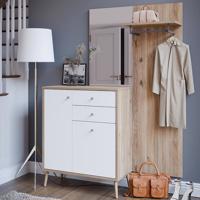 Előszobafal Whenua tölgy Mauvella/fehér 042025