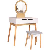 Fésülködő asztal +Taburett Sylvia 017 9515 fehér/természetes