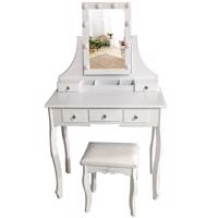 Fésülködő asztal +Taburett Sylvia 9511 fehér