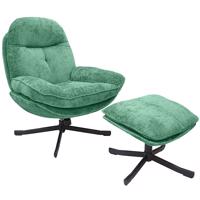 Fotel Karmen lábtartóval zöld