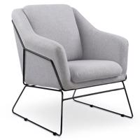 Fotel Soft 2 fényes szürke/fekete
