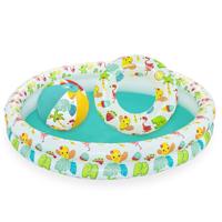 Gyermekmedence 1,22x0,2m + labda és kerék 51124