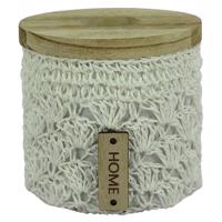 Horgolt kerek kosár átm.15,5cm h13,5c