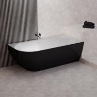 Kád Nelza 175x82 balos konglomerátum fekete/fehér matt