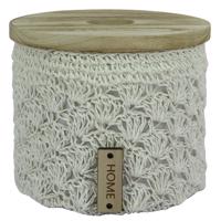 Kerek horgolt kosár m.átm.21cm h18cm