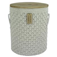 Kerek horgolt kosár xxl.átm.40cm h49.5