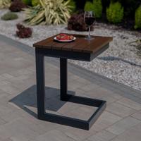 Kerti asztal nyugágyhoz diófa