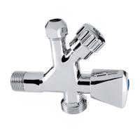 Kombinált sarokszelep 3/8„ x 1/2” x 3/4” króm