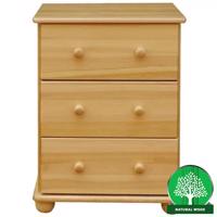 Komód 60/3 fenyő sima