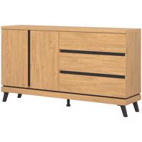 Komód Ate At03 Tölgy/Fekete