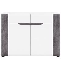 Komód Brando B02 Fehér/Konkrét 2d2s