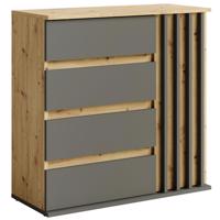 Komód Doris 1d4s Tölgy Artisan/Szürke