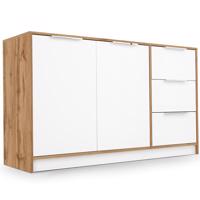 Komód Duarte 2d3s Fehér / Tölgy Wotan