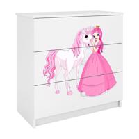 Komód gyermek számára Babydreams fehér – Hercegnő 2