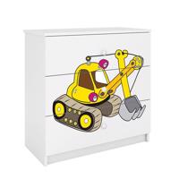 Komód gyermek számára Babydreams fehér – Kotrógép