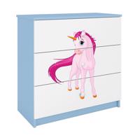 Komód gyermek számára Babydreams Kék– Egyszarvú