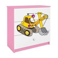 Komód gyermek számára Babydreams Rózsaszín – Kotrógép