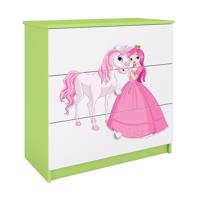 Komód gyermek számára Babydreams Zöld – Hercegnő 2