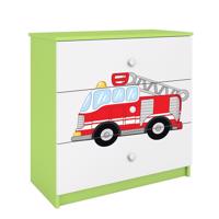 Komód gyermek számára Babydreams Zöld – Tűzoltóosztag