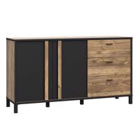 Komód Haruki Alpesi Lucfenyő/fekete 042025