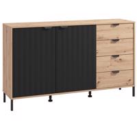 Komód Vandea 3k4f Artisan/Fekete 11013378